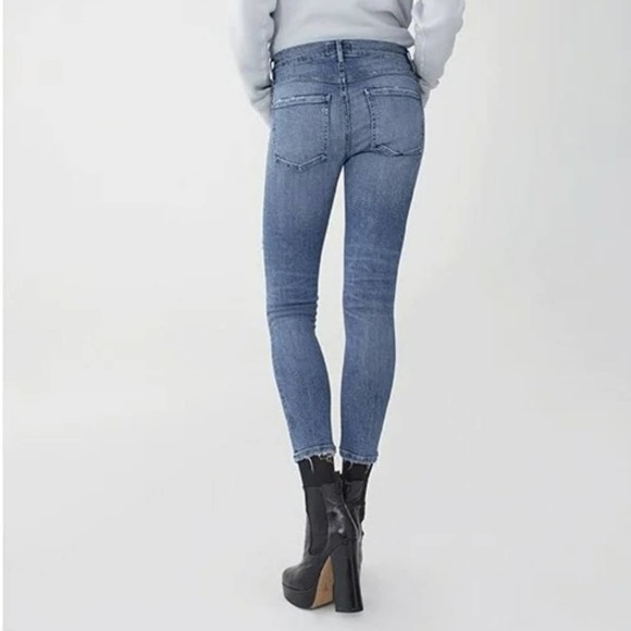 AGOLDE Sophie High Rise Skinny Crop Jeans in Spell Distressed Stretch Size 27 - Picture 8 of 8